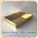 10.5x14.5x2.5  Küçük Yasin Kutusu Gold Metalize